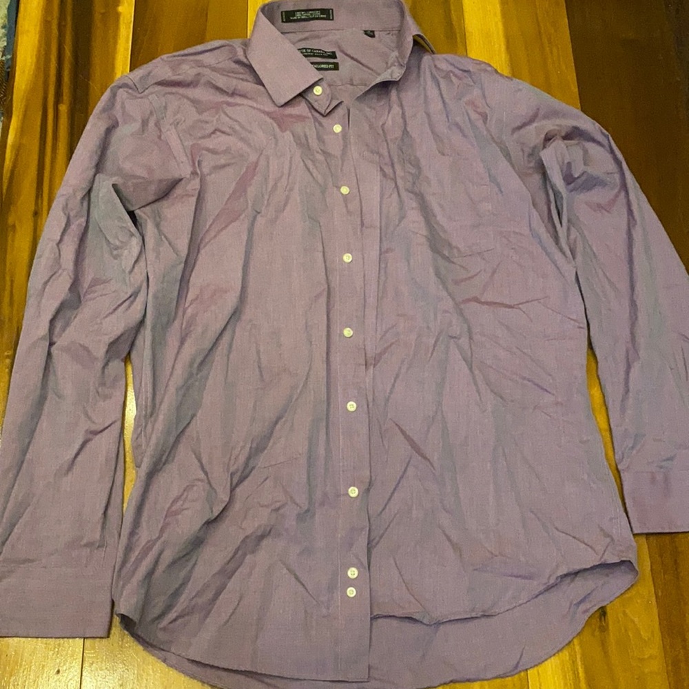 Men’s Forsyth of Canada tailored fit purple dress shirt size 16 34/35